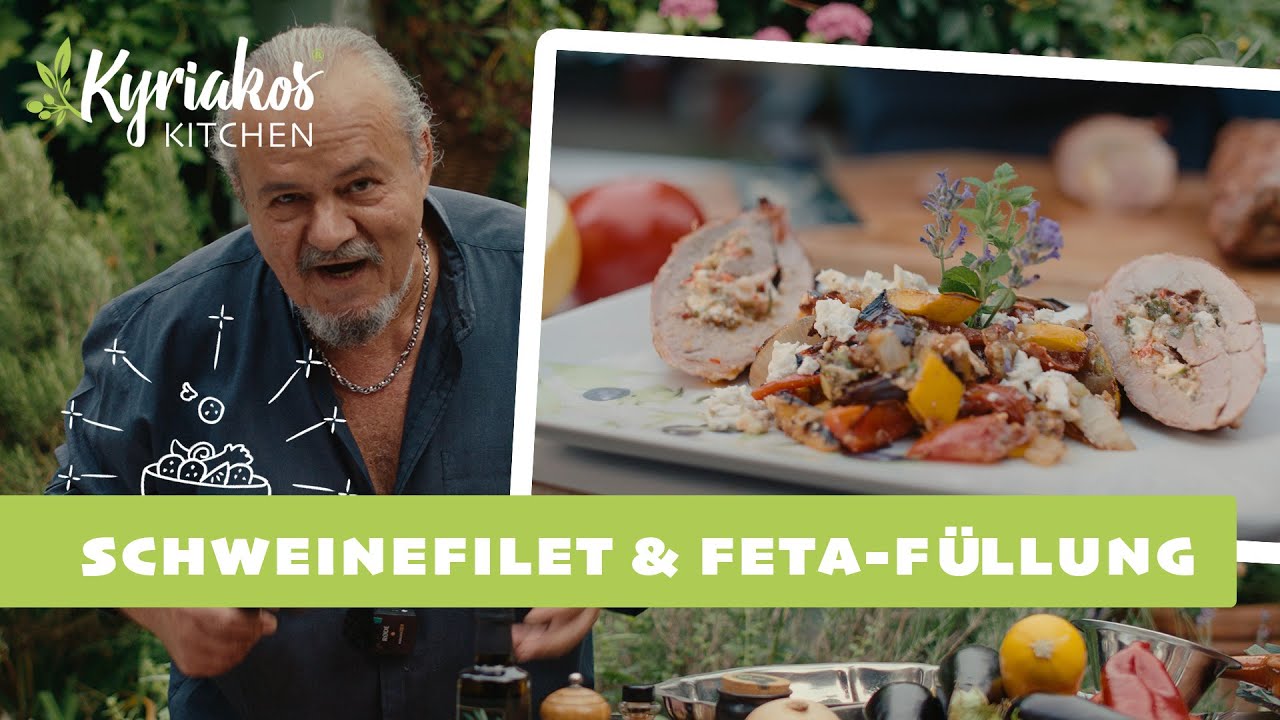 Schweinefilet mit würziger Feta-Füllung und knusprigem Bacon ...